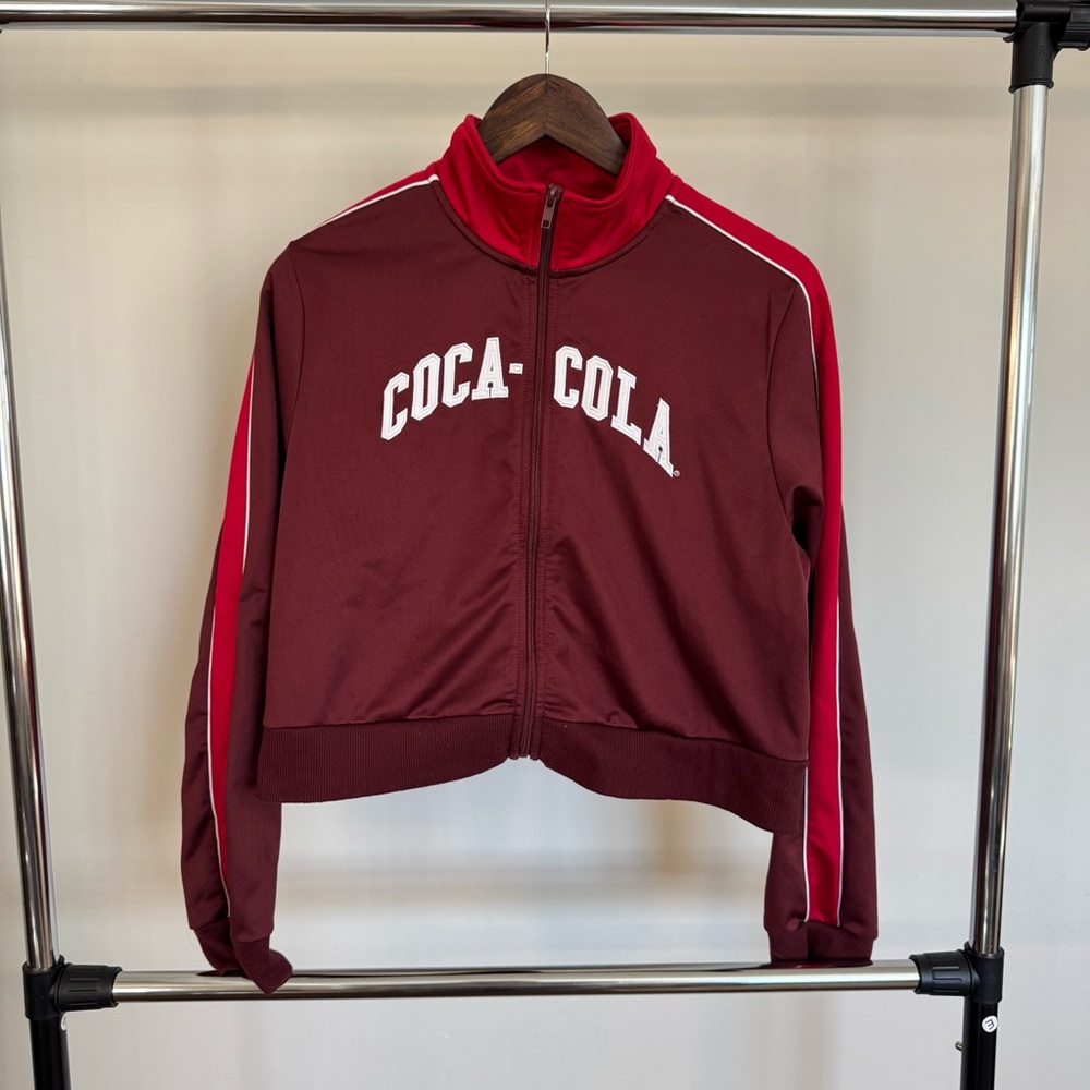 Coca Cola Women's Burgundy Bomber Jacket